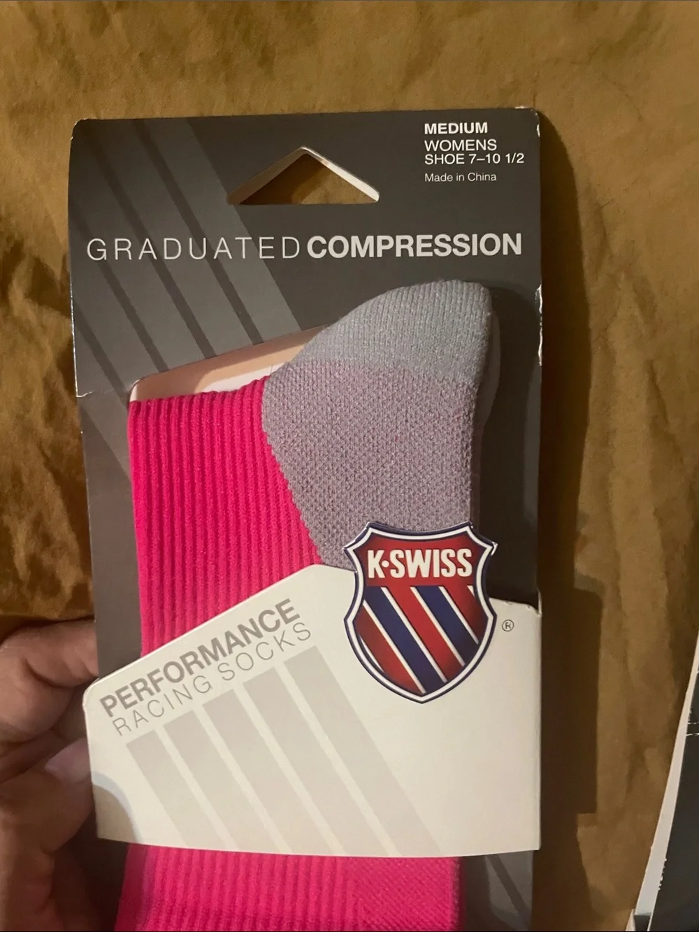 K-Swiss Performance Athletic Socks in Hot Pink and Sky Blue